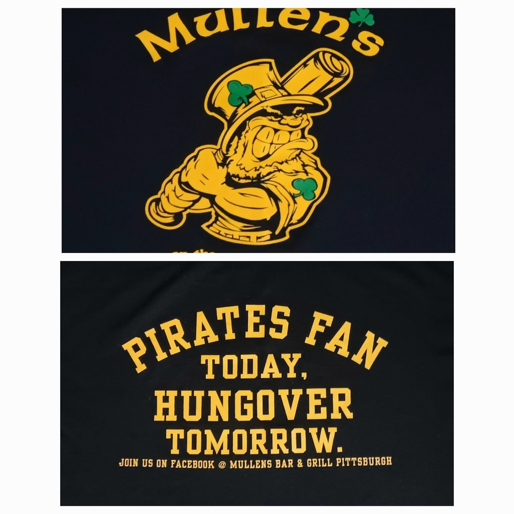 Pittsburgh Pirates Drunk Irish Hangover t-shirt Mullens Bar beer pub baseball